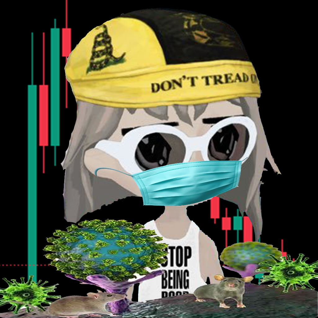 Alon Shill — masked profile with charts and viruses